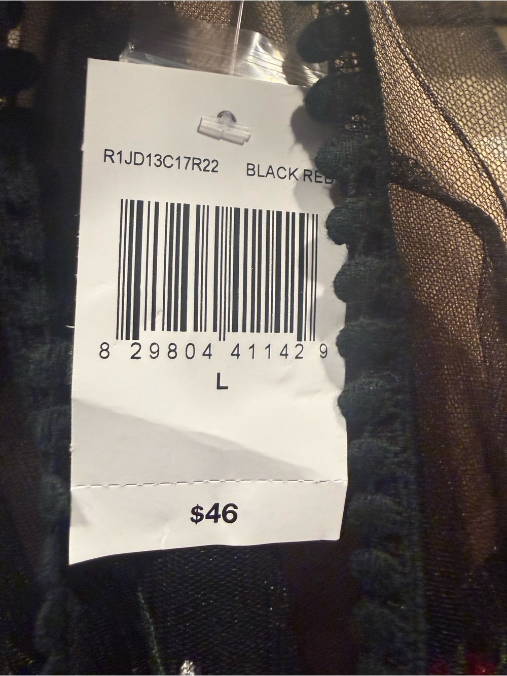 NWT Rabbit Rabbit Rabbit Black Sheer Large Cardigan with Floral Embroidery - Picture 7 of 7
